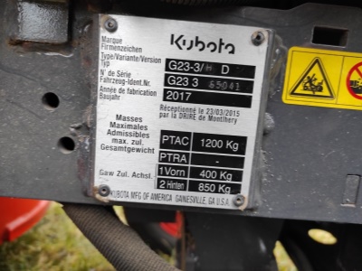 Kubota G23-3 HD