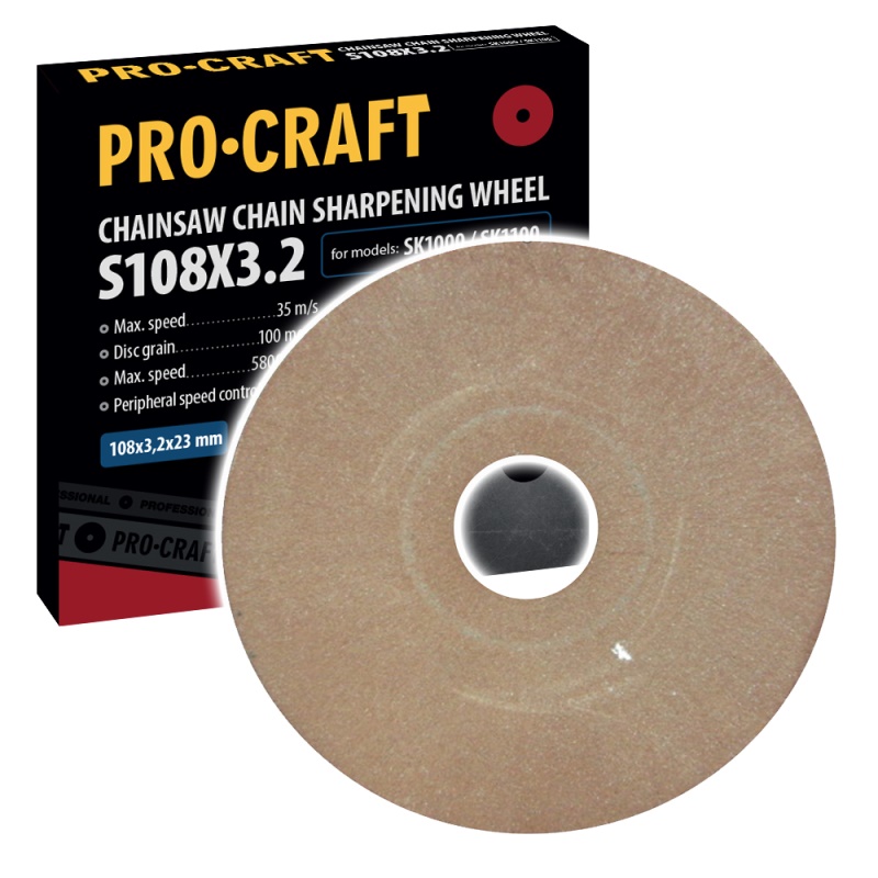 Brusný kotouč pro ostřičku řetězových pil Procraft S108X3.2 /SK1000,1100,1200