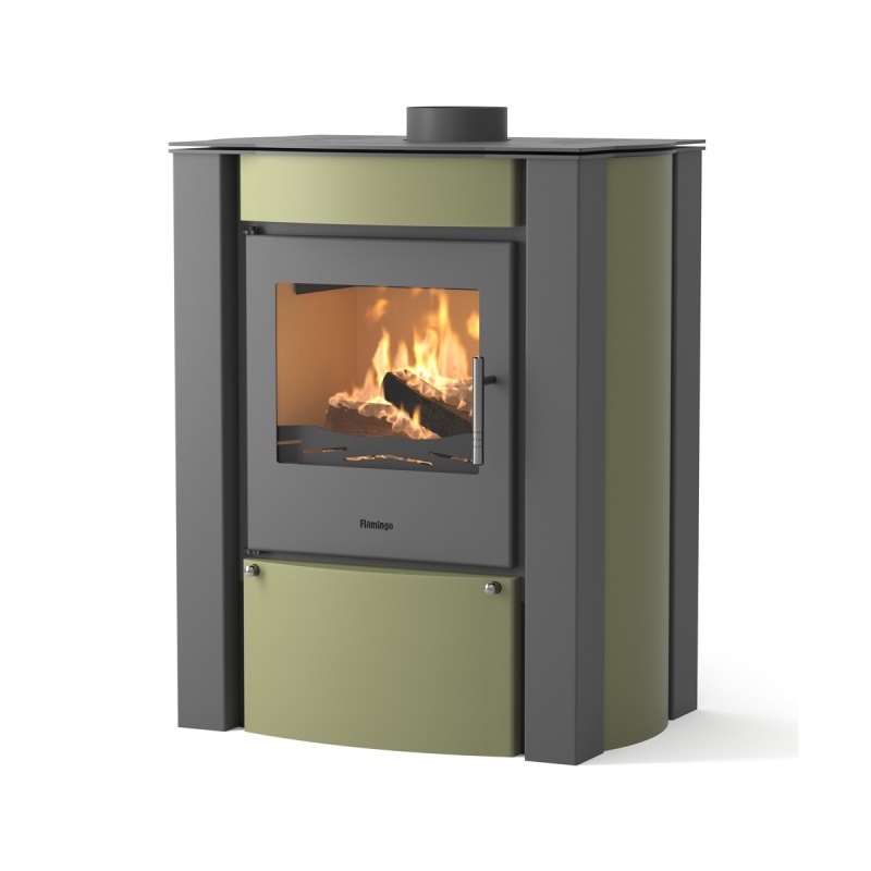 HS Flamingo Amos olivová - krbová kamna