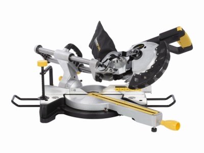 POWX07560S - Pokosová pila s potahem a oboustranným náklonem 1 500W / 210mm