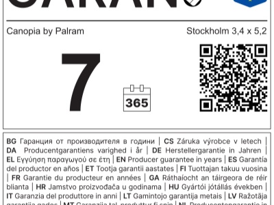 Palram - Canopia Stockholm 3,4 x 5,2 antracit - luxusní hliníková (montovaná) pergola