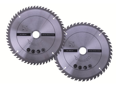 Scheppach - Sada 2 pilových kotoučů TCT ( 254 x 30 x 2,8 mm, 48/60 Z ) - pro HS 254 / HM 110 MP / HM 100 T