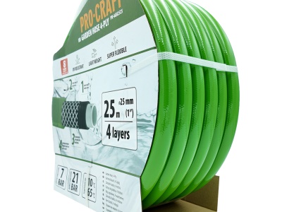 Zelená zahradní hadice Procraft PR-4GH2525