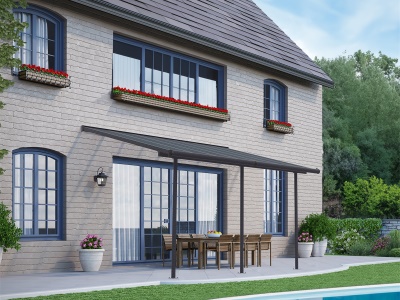 Palram - Canopia Capri 4200 antracit 3 x 4,25 - Hliníková (montovaná) pergola