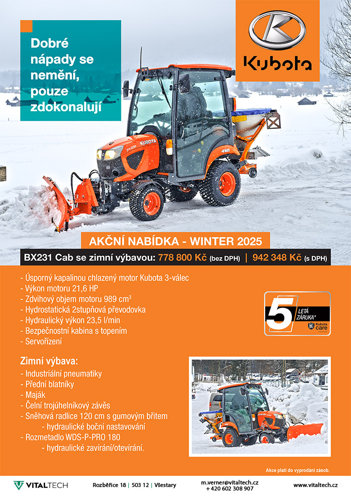 Kubota akce BX231 Winter